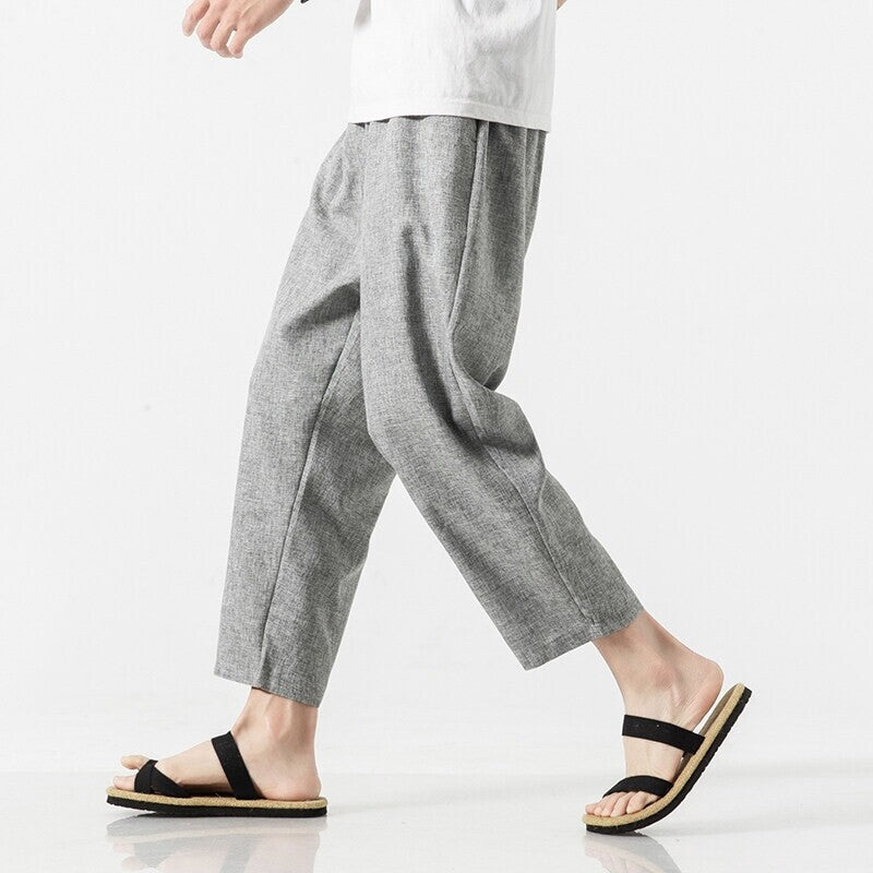 リネンクロップドパンツ